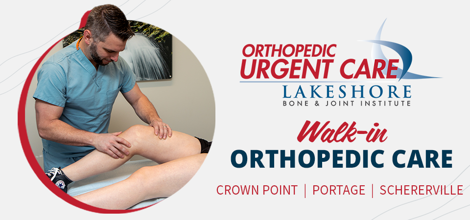 A rotator image announces the walk-in ortho care for 3 locations