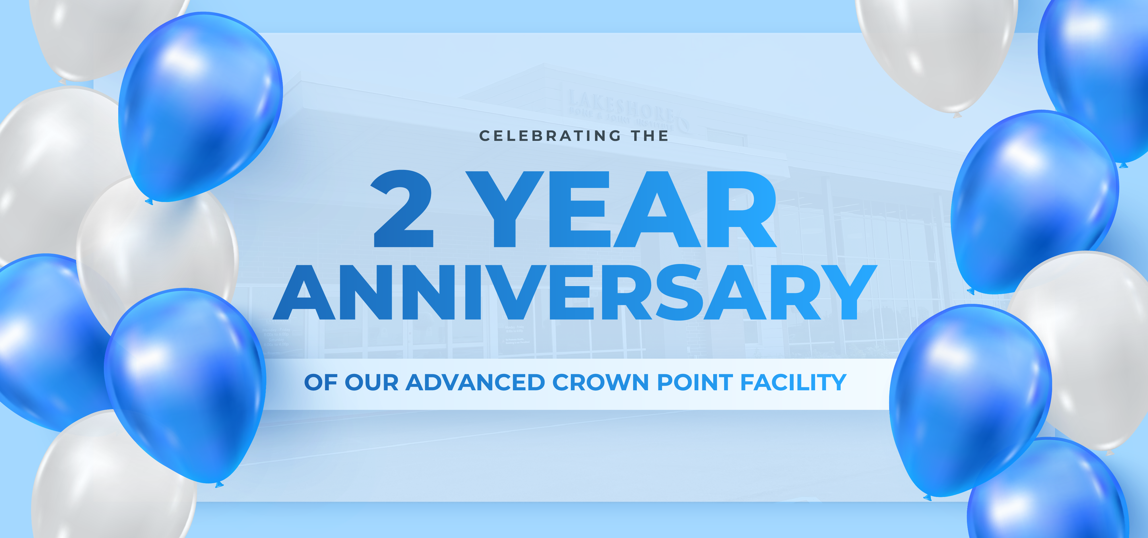 Crown Point Two Year Anniversary Graphic